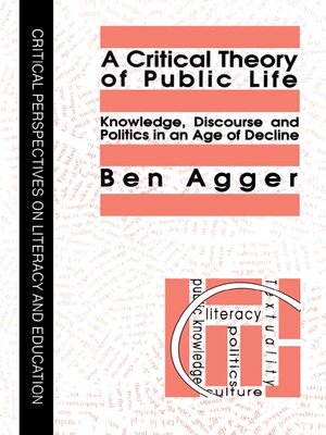 cover image of A Critical Theory of Public Life